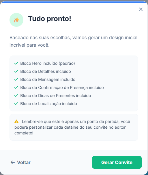 Gerador de Convite Expresso: crie seu convite em minutos no Conviti